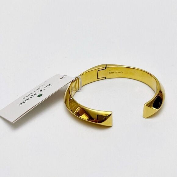NWT Gorgeous!! Kate Spade New York Raise the Bar Cuff Gold Polished Bracelet - Picture 9 of 14